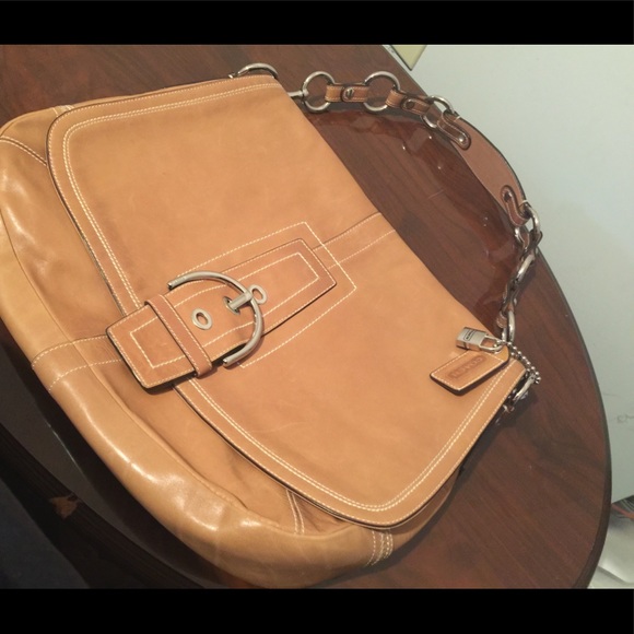 Coach Bags Coach Womens Satchel Laptop Bag Camel Poshmark